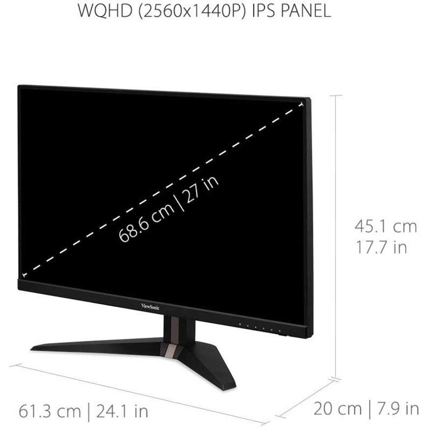 Viewsonic Vx Series 27In Ips Freesync Prem Mon 25X14 1Ms 68.6 Cm (27") 2560 X 1440 Pixels 2K Ultra Hd Led Black