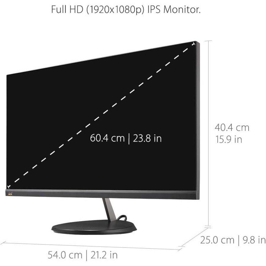 Viewsonic Vx Series Vx2485-Mhu Led Display 61 Cm (24") 1920 X 1080 Pixels Full Hd Black
