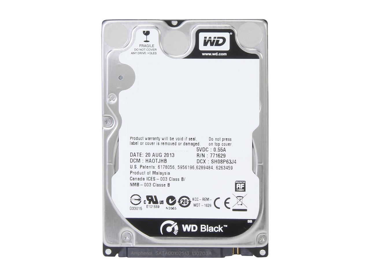 Wd Black Series Wd5000Bpkx 500Gb 7200 Rpm 16Mb Cache Sata 6.0Gb/S 2.5" Internal Notebook Hard Drive Bare Drive