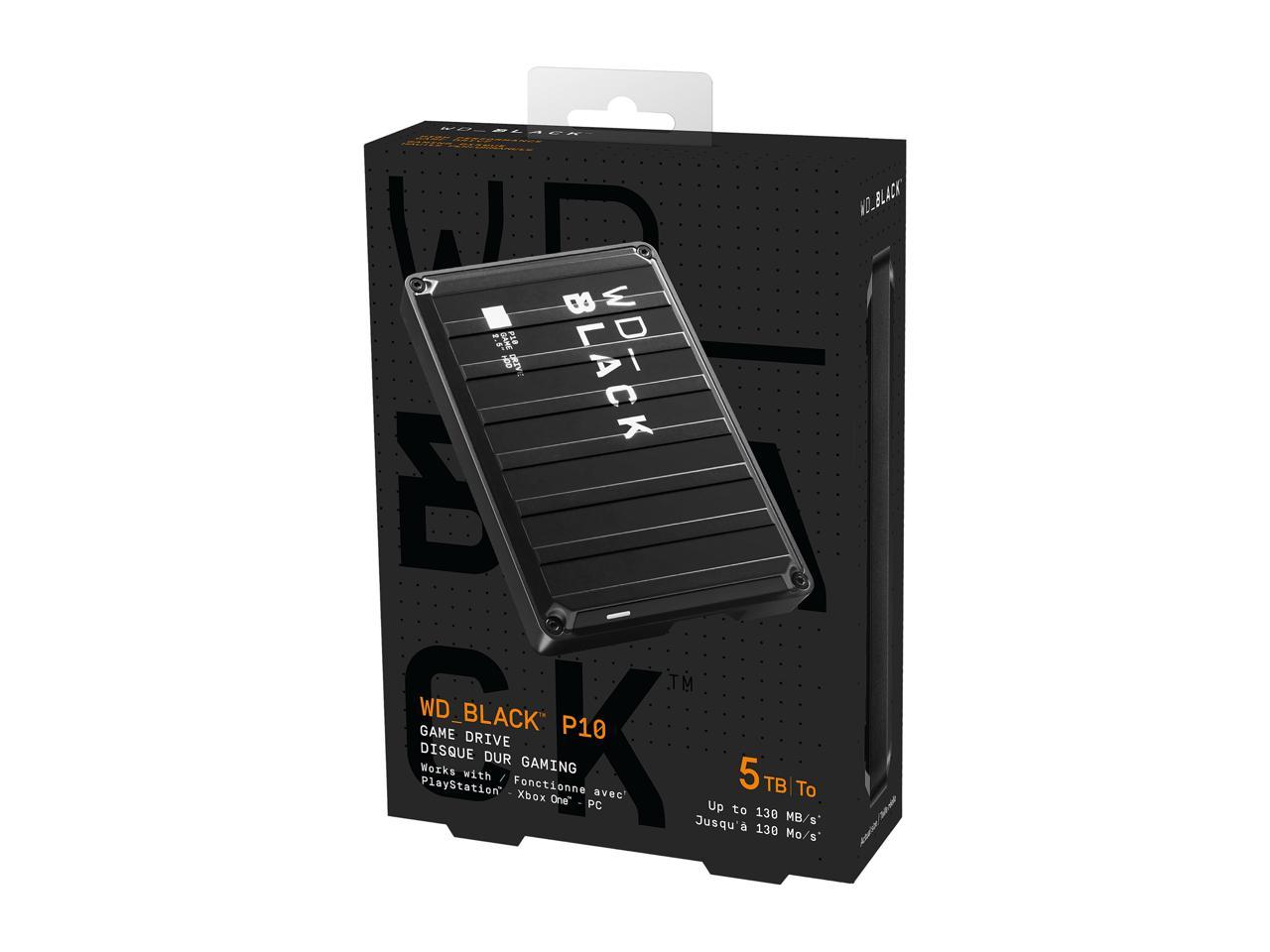 WD_BLACK P10 Game Drive External USB 3.2 Hard Drive up to 5 TB
