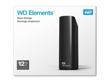Wd Elements 12Tb Usb 3.0 Desktop Hard Drive Black Wdbwlg0120Hbk-Nesn