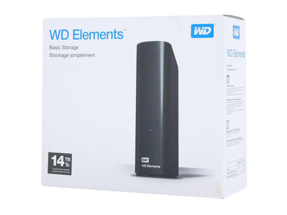 Wd Elements 14Tb Usb 3.0, Micro-B Desktop Hard Drive Wdbwlg0140Hbk-Nesn Black
