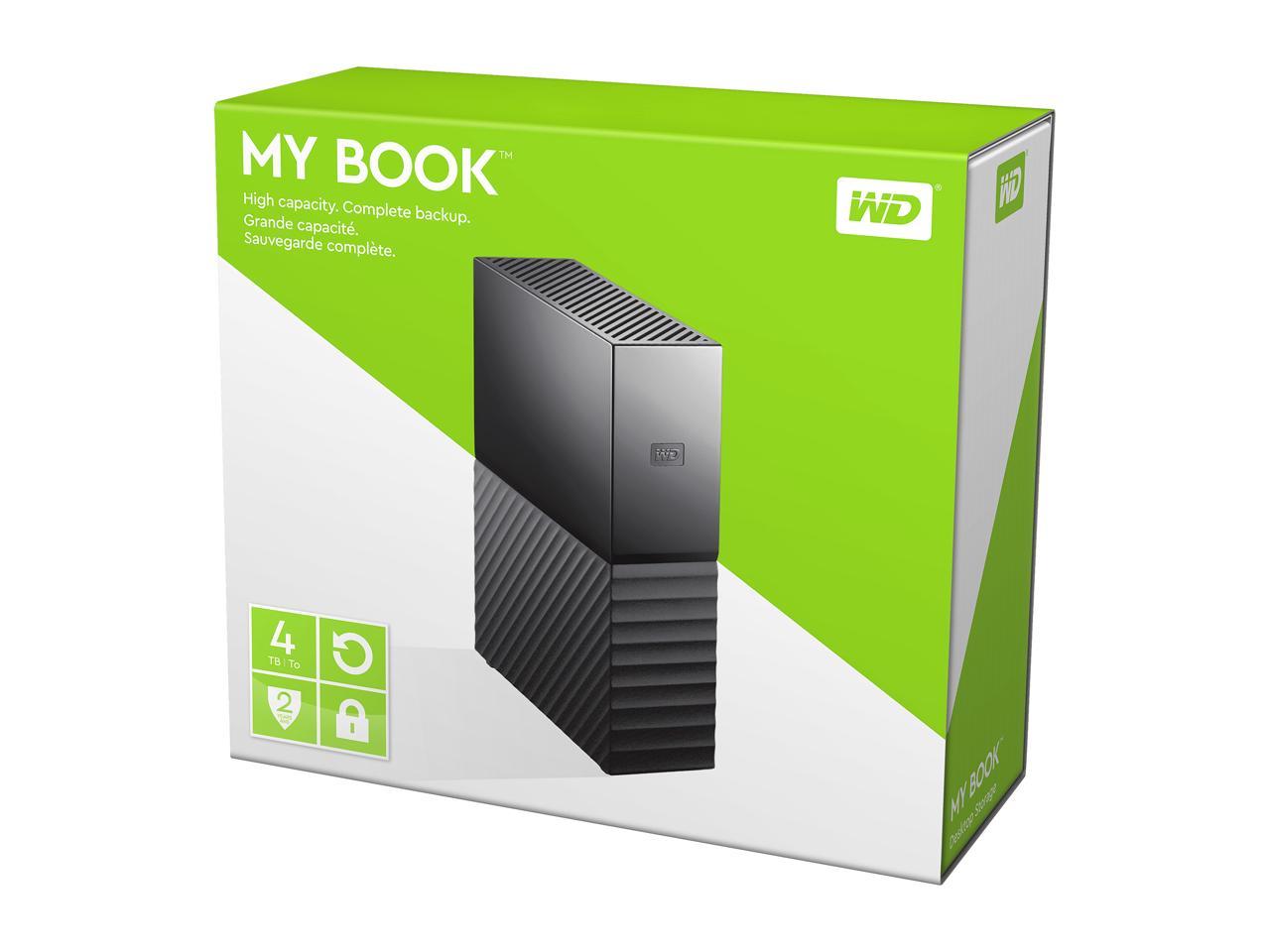 Wd My Book 4Tb Desktop External Hard Drive For Windows/Mac/Laptop, Usb 3.0 Black (Wdbbgb0040Hbk-Nesn)