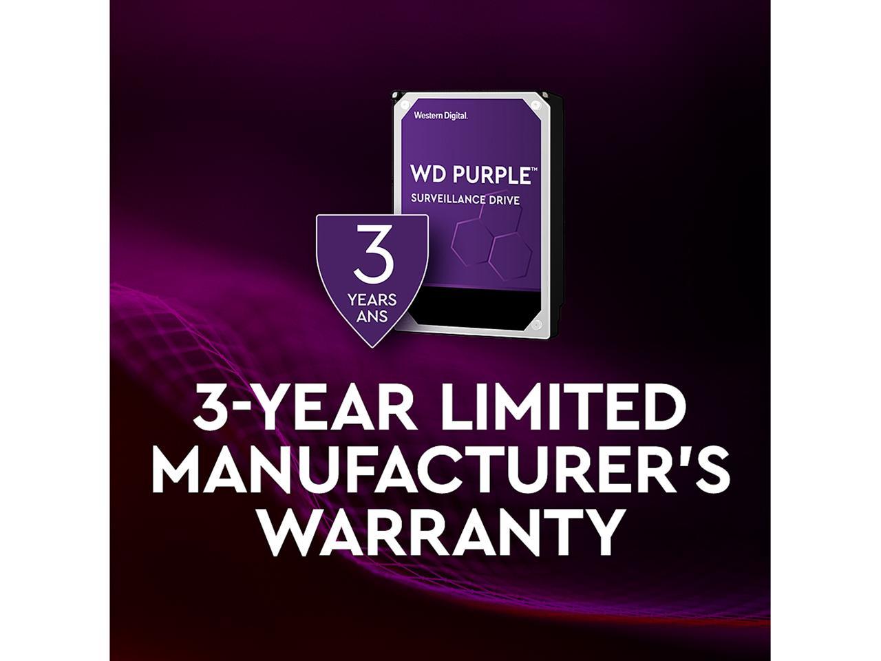 Wd Purple 2Tb Surveillance Hard Disk Drive - 5400 Rpm Class Sata 6Gb/S 64Mb Cache 3.5 Inch Wd20Purz