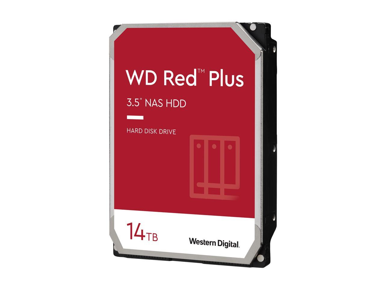 Wd Red Plus 14Tb Nas Hard Disk Drive - 5400 Rpm Class Sata 6Gb/S, Cmr, 512Mb Cache, 3.5 Inch - Wd140Effx