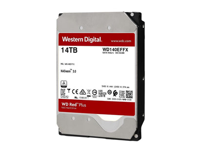 Wd Red Plus 14Tb Nas Hard Disk Drive - 5400 Rpm Class Sata 6Gb/S, Cmr, 512Mb Cache, 3.5 Inch - Wd140Effx