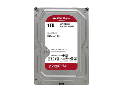Wd Red Plus 1Tb Nas Hard Disk Drive - 5400 Rpm Class Sata 6Gb/S, Cmr, 64Mb Cache, 3.5 Inch - Wd10Efrx