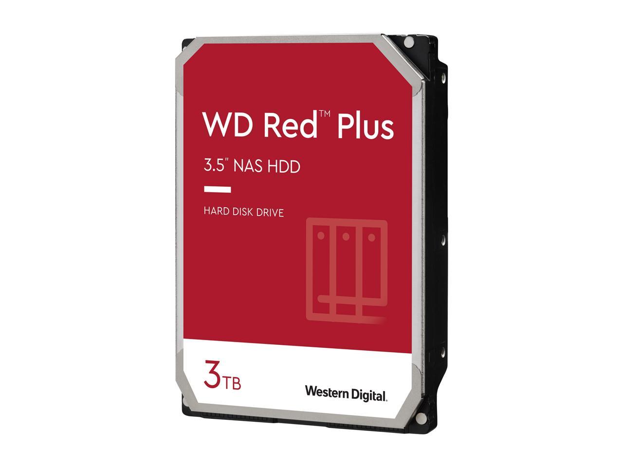 Wd Red Plus 3Tb Nas Hard Disk Drive - 5400 Rpm Class Sata 6Gb/S, Cmr, 128Mb Cache, 3.5 Inch - Wd30Efzx