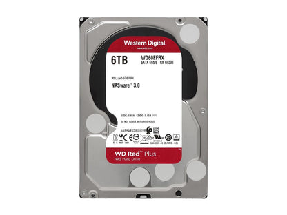 Wd Red Plus 6Tb Nas Hard Disk Drive - 5400 Rpm Class Sata 6Gb/S, Cmr, 64Mb Cache, 3.5 Inch - Wd60Efrx
