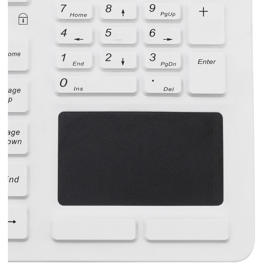 Waterproof Touchpad Keyboard,Silicone Antimicrobial Washable