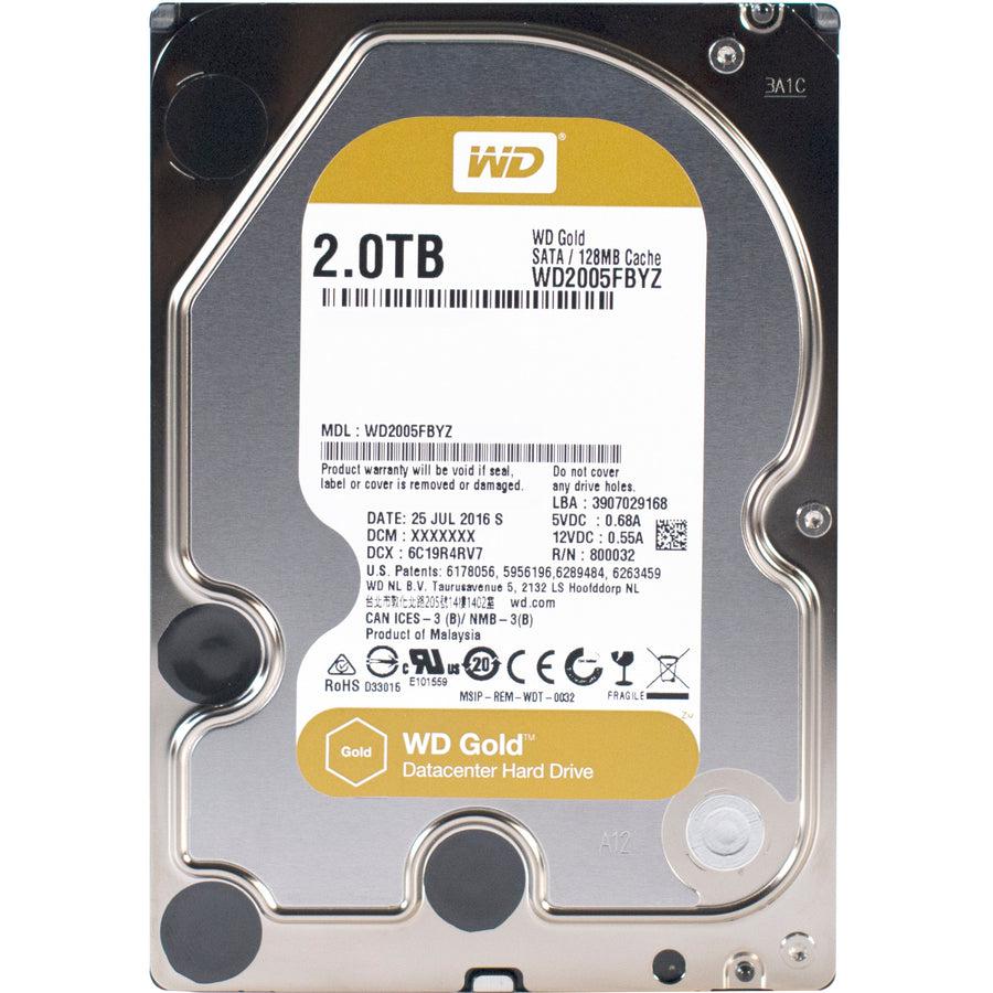 Wd Gold 2Tb Enterprise Class Hard Disk Drive - 7200 Rpm Class Sata 6Gb/S 128Mb Cache 3.5 Inch - Wd2005Fbyz