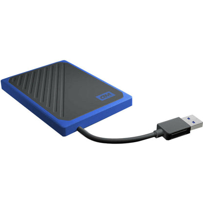 Wd My Passport Go Wdbmcg0010Bbt-Wesn 1 Tb Portable Solid State Drive - External - Black, Cobalt