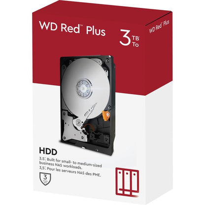 Wd Red Plus 3Tb Nas Hard Disk Drive - 5400 Rpm Class Sata 6Gb/S, Cmr, 128Mb Cache, 3.5 Inch - Wd30Efzx