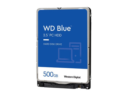 Western Digital 500Gb Wd Blue Mobile Hard Drive - 5400 Rpm Class, Sata 6Gb/S, 16Mb Cache, 2.5" - Wd5000Lpcx