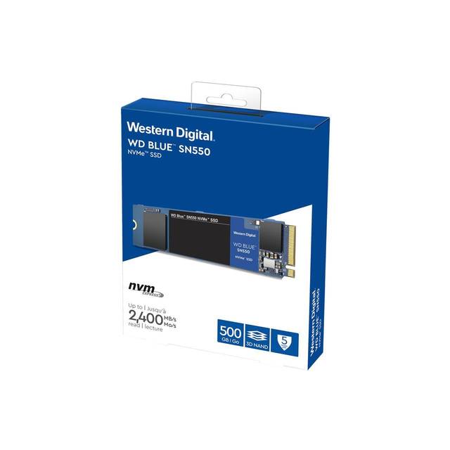 Western Digital Blue Sn550 Nvme 500Gb M.2 Pci-Express 3.0 X4 Solid State Drive (3D Nand)