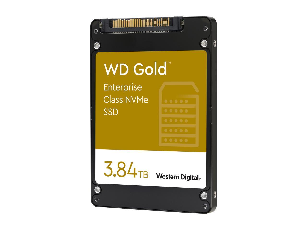 Western Digital Gold Wds384T1D0D 2.5" U.2 3.84Tb Pci-Express 3.1 X4, Nvme 1.3 Enterprise Solid State Drive