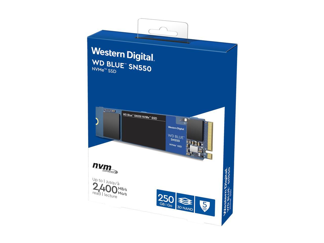 Western Digital Wd Blue Sn550 Nvme M.2 2280 250Gb Pci-Express 3.0 X4 3D Nand Internal Solid State Drive (Ssd) Wds250G2B0C