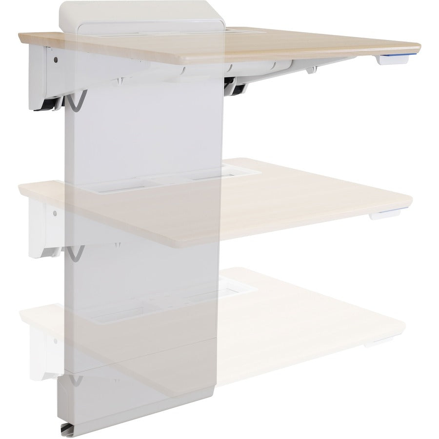 Workfit Elevate Wall Desk Pwr,Access Snow And Maple