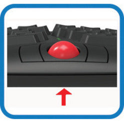 Wrls Ergo Trackball Keyboard,Optical Trackball & Scroll Wheel