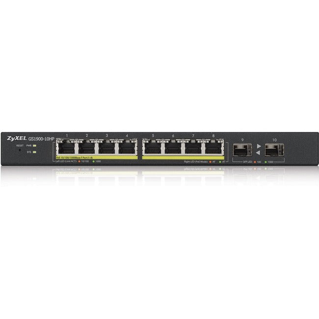 Zyxel 8-Port Gbe Smart Managed Poe Switch With Gbe Uplink