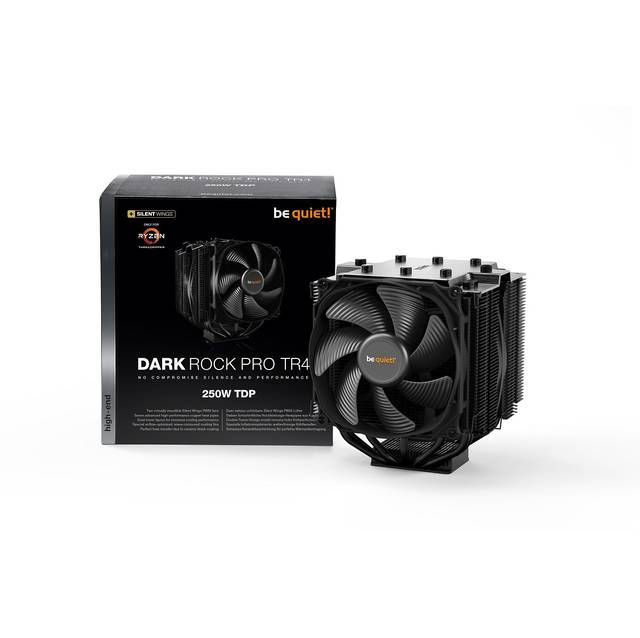 Be Quiet! Dark Rock Pro Tr4 Computer Cpu Cooler, Amd Tr, Up To 250Tdp, 135Mm Silent Wings 3 Fans