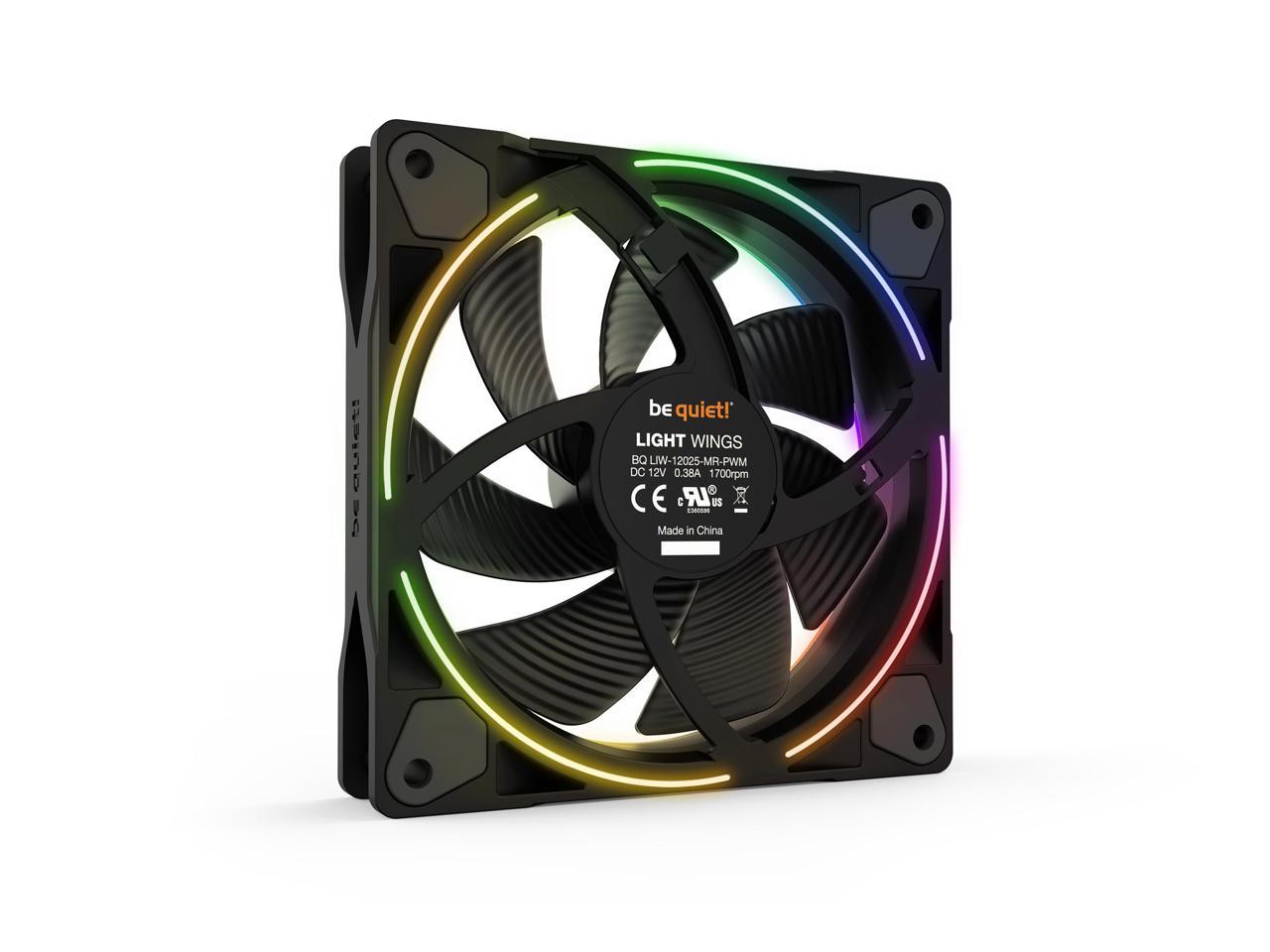 Be Quiet! Light Wings 120Mm Pwm, Premium Argb Cooling Fan, 4-Pin, Triple Pack, Bl076