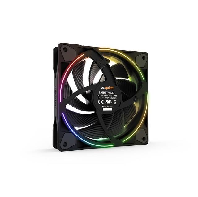 Be Quiet! Light Wings 120Mm Pwm High-Speed, Premium Argb Cooling Fan, 4-Pin, For Radiators, Bl073