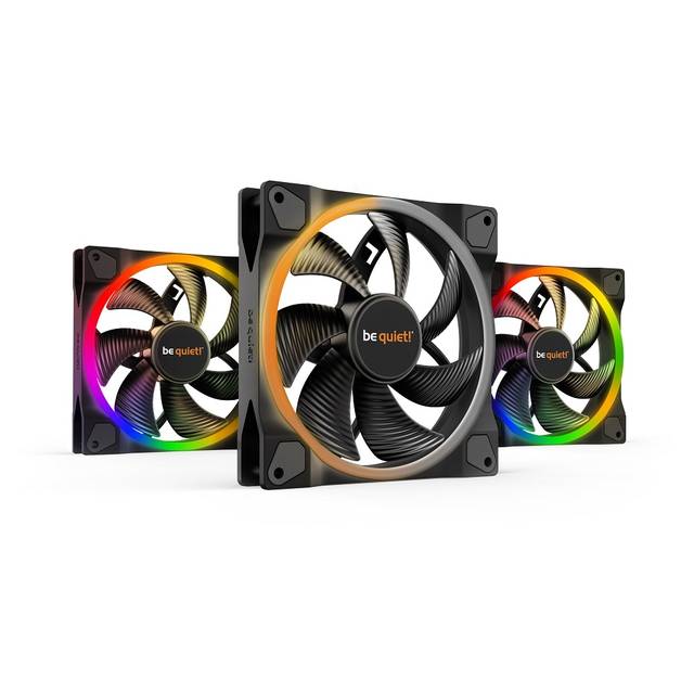 Be Quiet! Light Wings 140Mm Pwm, Premium Argb Cooling Fan, 4-Pin, Triple Pack, Bl078