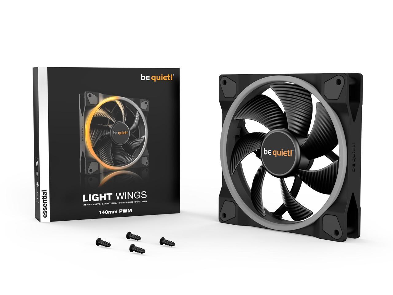 Be Quiet! Light Wings 140Mm Pwm, Premium Argb Cooling Fan, 4-Pin. Bl074