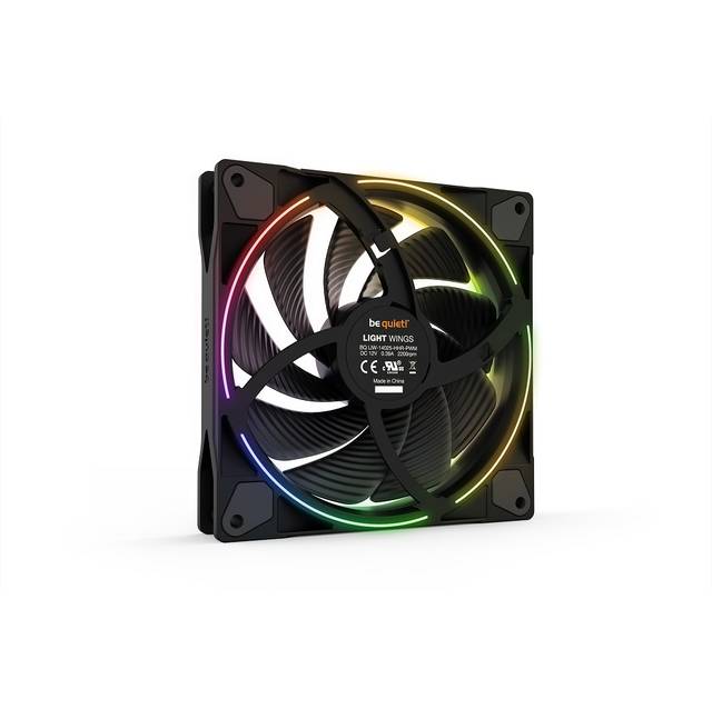 Be Quiet! Light Wings 140Mm Pwm High-Speed, Premium Argb Cooling Fan, 4-Pin, For Radiators, Bl075