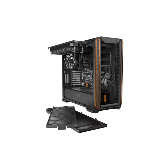 Be Quiet! Silent Base 601 Orange Mid-Tower Atx Computer Case, Two 140Mm Fans, 10Mm Extra Thick Insulation Mats (Bg025)