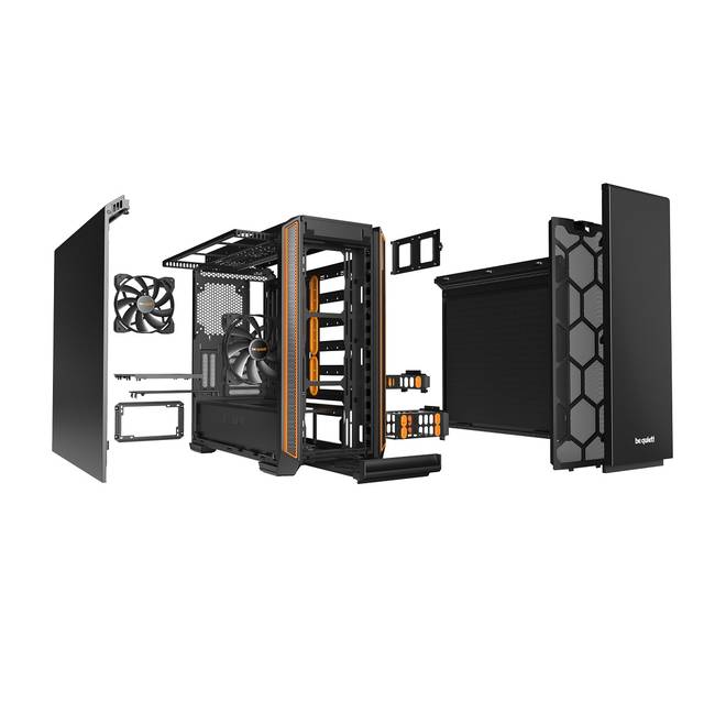 Be Quiet! Silent Base 601 Orange Mid-Tower Atx Computer Case, Two 140Mm Fans, 10Mm Extra Thick Insulation Mats (Bg025)