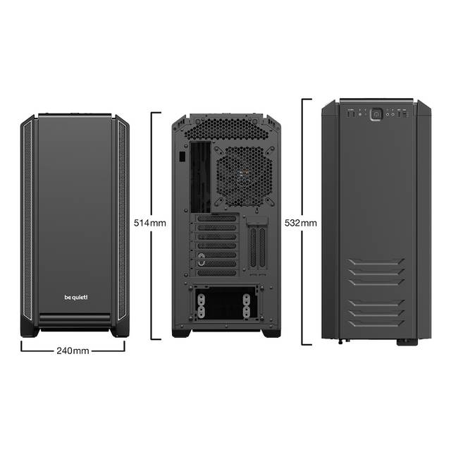 Be Quiet! Silent Base 601 Silver Mid-Tower Atx Computer Case W/ Window, Two 140Mm Fans, 10Mm Extra Thick Insulation Mats (Bgw27)