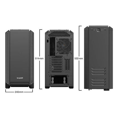 Be Quiet! Silent Base 601 Silver Mid-Tower Atx Computer Case W/ Window, Two 140Mm Fans, 10Mm Extra Thick Insulation Mats (Bgw27)