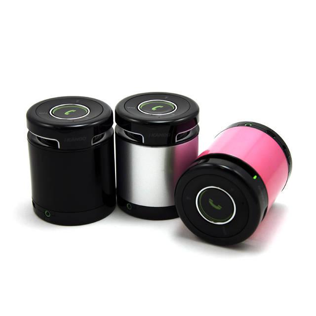 Ikanoo Bt012 Wireless Bluetooth/Wired 3.5Mm Portable Speaker W/ Microphone & Volume Control (Silver)
