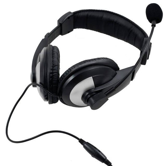 Imicro Im750Bm Wired 3.5Mm Leather Headset W/ Microphone