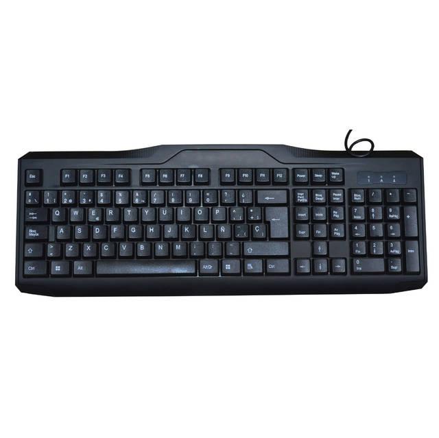 Imicro Kb-Us9851S Usb Wired 108-Key Spanish Keyboard (Black)