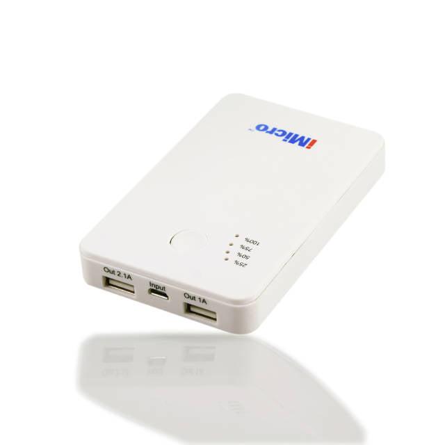 Imicro Pb-Im5000W 5000Mah Lithium Polymer Battery Power Bank (White)