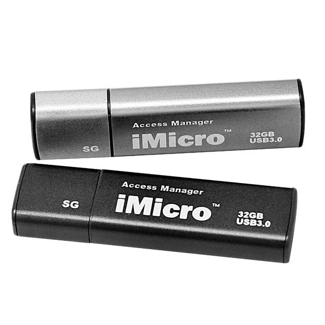 Imicro Usb 3.0 Password Protection Flash Drive Sliver Grade 32Gb (Silver Grey)