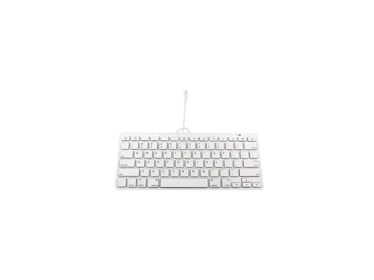 Imicro Ybk-S0808 Mfi Certified 8-Pin Apple Keyboard For Iphone And Ipad (White)