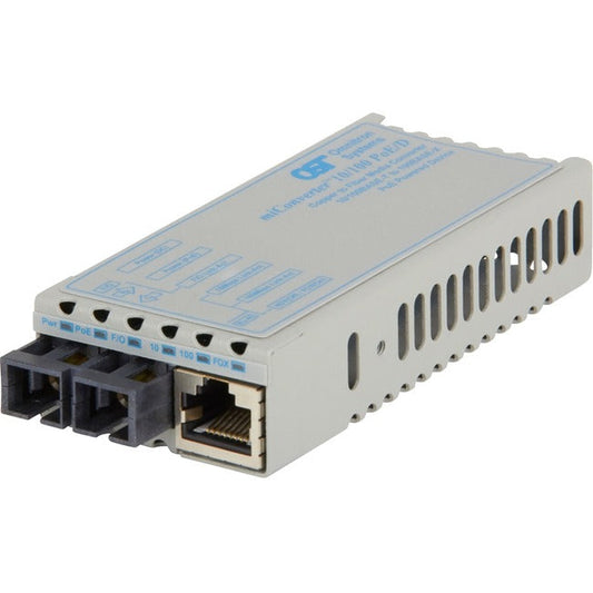 Miconverter Poe/Pd 10/100 Ethernet Fiber Media Converter Rj45 Sc Single-Mode 30Km