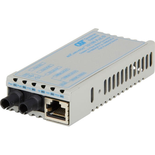 Miconverter Poe/Pd 10/100 Ethernet Fiber Media Converter Rj45 St Single-Mode 30Km