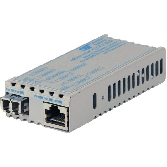 Miconverter Poe/Pd 10/100/1000 Gigabit Ethernet Fiber Media Converter Rj45 Lc Single-Mode 12Km